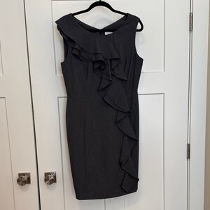 Calvin Klein Dark Gray Asymmetrical Dress